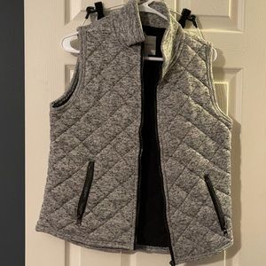 Black quilted vest